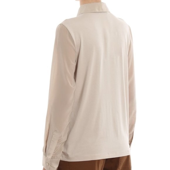 WEEKEND MAX MARA ORDITO SILK FRONT SHIRT - Picture 2 of 10